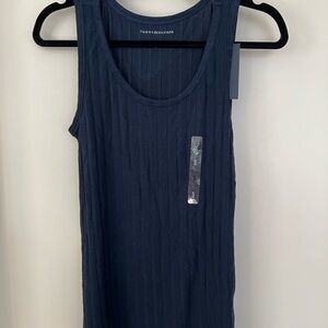 Tommy Hilfiger Women's Dark Blue Ribbed Tank Top